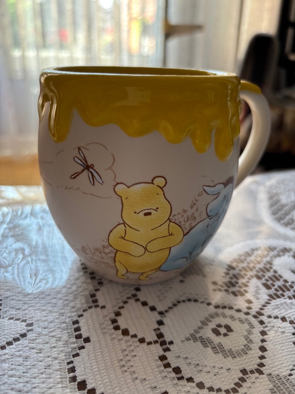 Disney Winnie the Pooh "Hunny" Pot Mug | Pooh & Eeyore Drip Cup